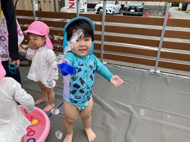 ふれんどぱーくで水遊びが始まりました